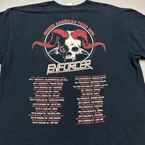 Enforcer Shirt Mens XL Black Swedish Heavy Metal Band From Beyond 2016 Tour - Picture 9 of 15